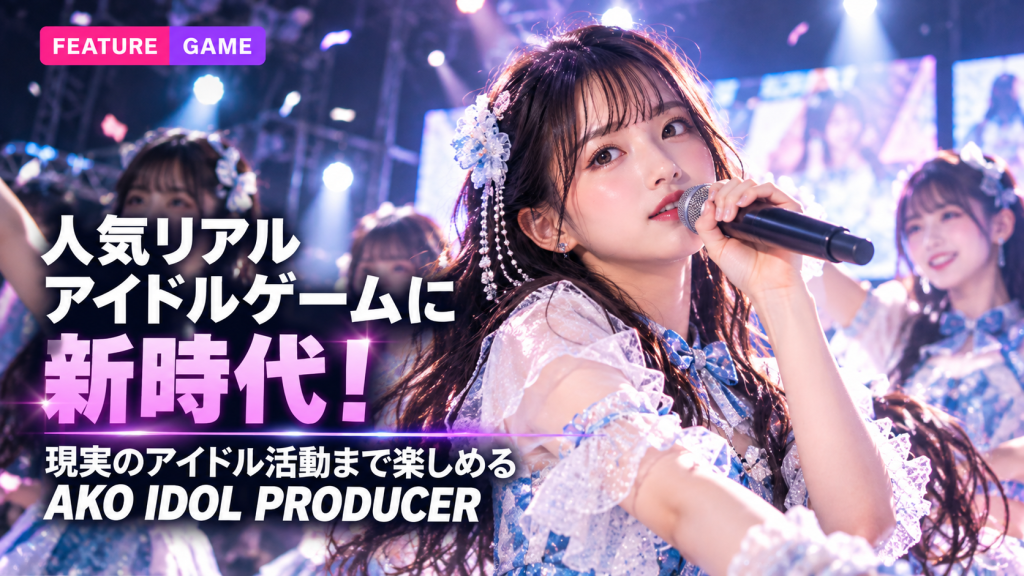 人気リアルアイドルゲームに新時代！現実のアイドル活動まで楽しめる「AKO IDOL PRODUCER」